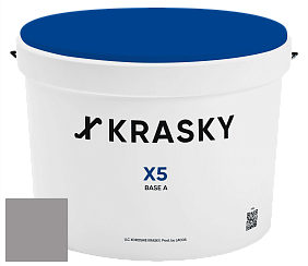 Краска X5 X Krasky матовая краска для стен и потолков цвет RAL 7036 