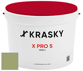 Краска X PRO 5 X Krasky матовая краска для стен и потолков цвет NCS S 3030-G50Y 