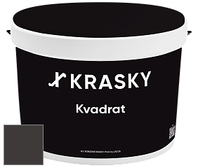 Краска X2B Kvadrat X Krasky матовая краска для потолков глубокого чёрного цвета цвет RAL 8019 