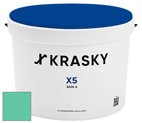 Краска X5 X Krasky матовая краска для стен и потолков цвет NCS S 1050-B90G 