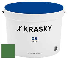 Краска X5 X Krasky матовая краска для стен и потолков цвет NCS S 3560-G20Y 