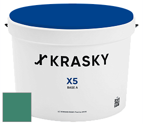 Краска X5 X Krasky матовая краска для стен и потолков цвет NCS S 4040-B90G 
