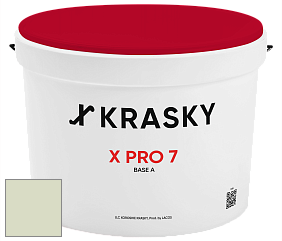Краска X Pro 7 X Krasky матовая краска для стен и потолков цвет NCS S 1010-G40Y 