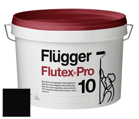 Краска Flugger Flutex Pro 10 матовая моющаяся краска цвет RAL 9005 