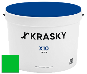Краска X10 X Krasky шелковисто-матовая краска для стен и потолков цвет RAL 6038 