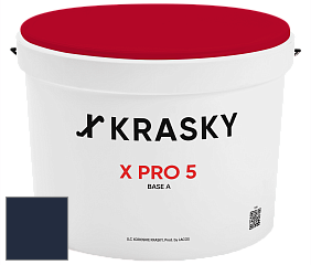 Краска X PRO 5 X Krasky матовая краска для стен и потолков цвет RAL 5011 