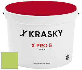 Краска X PRO 5 X Krasky матовая краска для стен и потолков цвет NCS S 0560-G40Y 