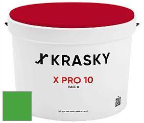 Краска X Pro 10 X Krasky матовая краска для стен и потолков цвет RAL 6018 