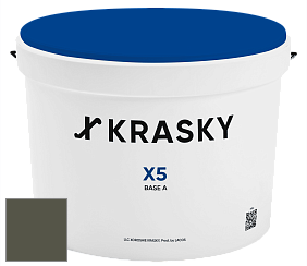 Краска X5 X Krasky матовая краска для стен и потолков цвет RAL 7013 
