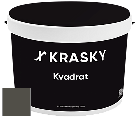 Краска X2B Kvadrat X Krasky матовая краска для потолков глубокого чёрного цвета цвет NCS S 8005-G80Y 