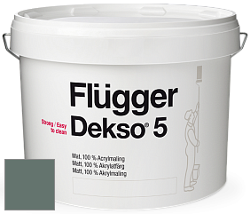 Краска Flugger Dekso 5 матовая краска цвет NCS S 6010-B90G 