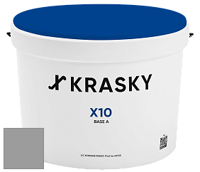 Краска X10 X Krasky шелковисто-матовая краска для стен и потолков цвет RAL 9022 