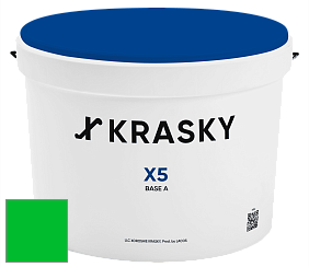 Краска X5 X Krasky матовая краска для стен и потолков цвет RAL 6038 