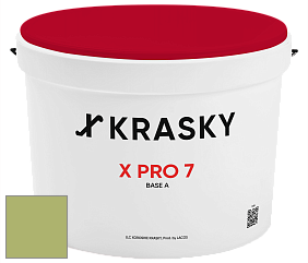 Краска X Pro 7 X Krasky матовая краска для стен и потолков цвет NCS S 2040-G50Y 