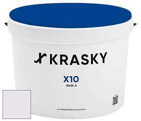 Краска X10 X Krasky шелковисто-матовая краска для стен и потолков цвет NCS S 0505-R50B 