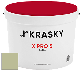 Краска X PRO 5 X Krasky матовая краска для стен и потолков цвет NCS S 2020-G50Y 