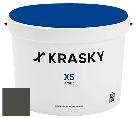 Краска X5 X Krasky матовая краска для стен и потолков цвет RAL 7022 