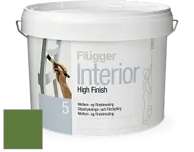 Краска Flugger Interior High Finish 5 матовая акриловая краска-грунт цвет NCS S 3560-G30Y 