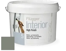 Краска Flugger Interior High Finish 5 матовая акриловая краска-грунт цвет RAL 7023 