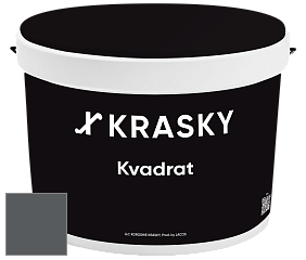 Краска X2B Kvadrat X Krasky матовая краска для потолков глубокого чёрного цвета цвет NCS S 7502-B 