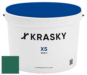 Краска X5 X Krasky матовая краска для стен и потолков цвет NCS S 5040-B90G 