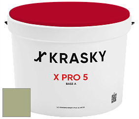 Краска X PRO 5 X Krasky матовая краска для стен и потолков цвет NCS S 3020-G50Y 