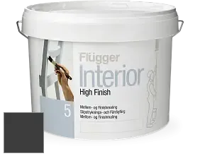Краска Flugger Interior High Finish 5 матовая акриловая краска-грунт цвет NCS S 9000-N 