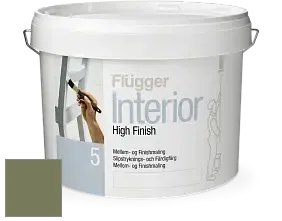 Краска Flugger Interior High Finish 5 матовая акриловая краска-грунт цвет RAL 6013 