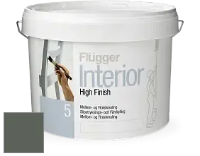 Краска Flugger Interior High Finish 5 матовая акриловая краска-грунт цвет RAL 7009 