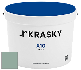 Краска X10 X Krasky шелковисто-матовая краска для стен и потолков цвет 3506 