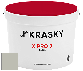 Краска X Pro 7 X Krasky матовая краска для стен и потолков цвет RAL 7044 