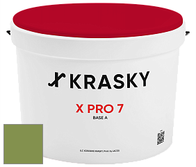 Краска X Pro 7 X Krasky матовая краска для стен и потолков цвет NCS S 3050-G40Y 