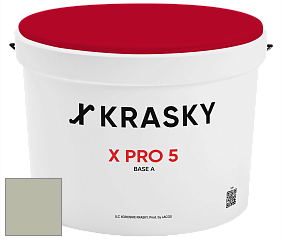 Краска X PRO 5 X Krasky матовая краска для стен и потолков цвет RAL 7032 