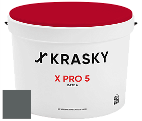 Краска X PRO 5 X Krasky матовая краска для стен и потолков цвет NCS S 7005-B50G 