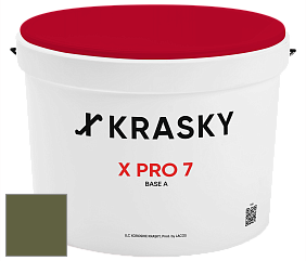 Краска X Pro 7 X Krasky матовая краска для стен и потолков цвет NCS S 6030-G50Y 