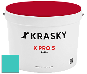 Краска X PRO 5 X Krasky матовая краска для стен и потолков цвет NCS S 1050-B50G 