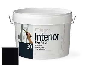 Краска Flugger Interior High Finish 90 акриловая глянцевая эмаль цвет RAL 9005 