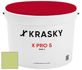 Краска X PRO 5 X Krasky матовая краска для стен и потолков цвет NCS S 1040-G50Y 