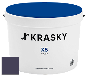 Краска X5 X Krasky матовая краска для стен и потолков цвет NCS S 7020-R60B 