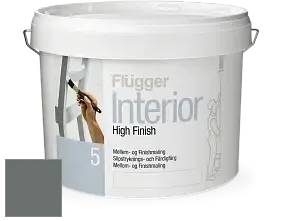 Краска Flugger Interior High Finish 5 матовая акриловая краска-грунт цвет RAL 7005 