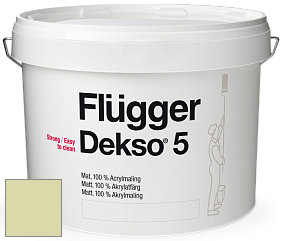 Краска Flugger Dekso 5 матовая краска цвет NCS S 1020-G60Y 