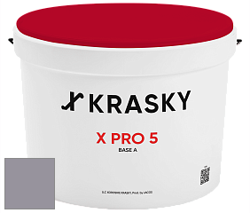 Краска X PRO 5 X Krasky матовая краска для стен и потолков цвет NCS S 4010-R50B 