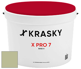 Краска X Pro 7 X Krasky матовая краска для стен и потолков цвет NCS S 2020-G50Y 