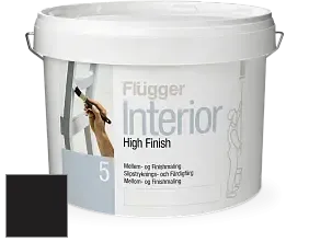 Краска Flugger Interior High Finish 5 матовая акриловая краска-грунт цвет RAL 8022 