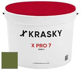 Краска X Pro 7 X Krasky матовая краска для стен и потолков цвет NCS S 4550-G40Y 