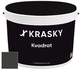 Краска X2B Kvadrat X Krasky матовая краска для потолков глубокого чёрного цвета цвет RAL 6015 