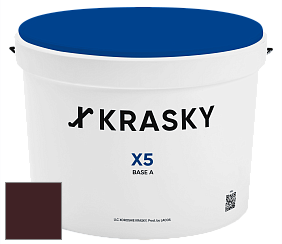 Краска X5 X Krasky матовая краска для стен и потолков цвет RAL 3007 