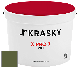 Краска X Pro 7 X Krasky матовая краска для стен и потолков цвет NCS S 5540-G40Y 