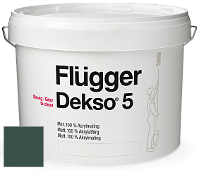 Краска Flugger Dekso 5 матовая краска цвет NCS S 7020-G 