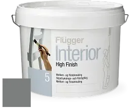 Краска Flugger Interior High Finish 5 матовая акриловая краска-грунт цвет RAL 7037 